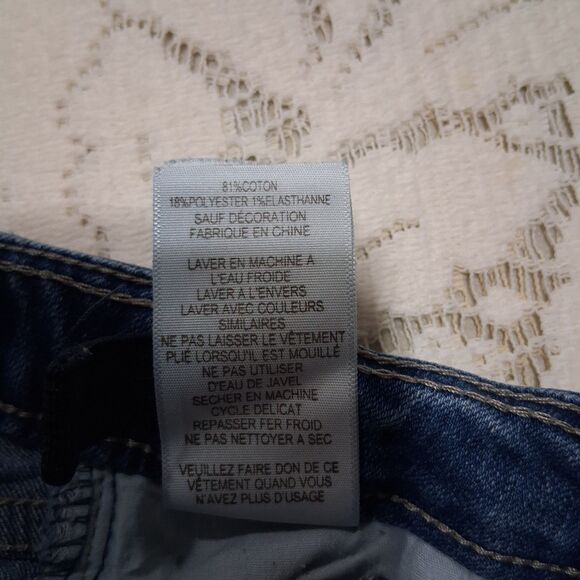 Levi's Girls Cropped Denim Legging Size 10 Reg Adjustable Waist - Picture 9 of 15